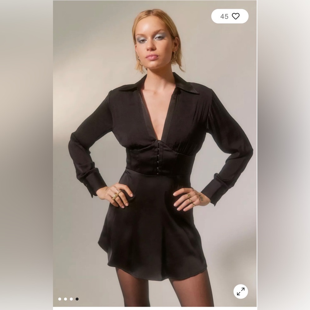 NWT Urban Outfitters Phoebe Corseted Shirt Dress